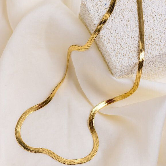 Gold-Plated Snake Chain Necklace