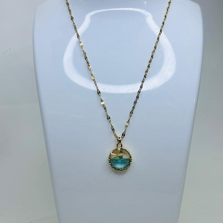 Ocean Wave Pendant Necklace