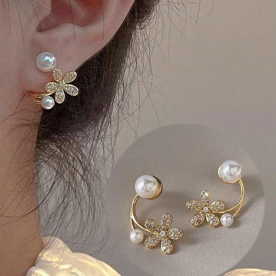 Pearl Bloom Trio Earrings