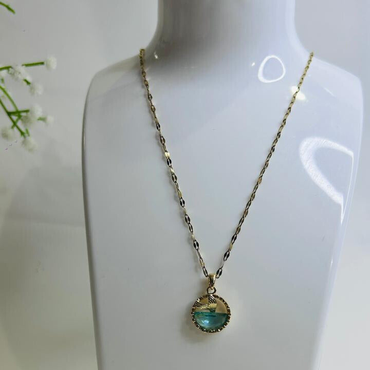 Ocean Wave Pendant Necklace