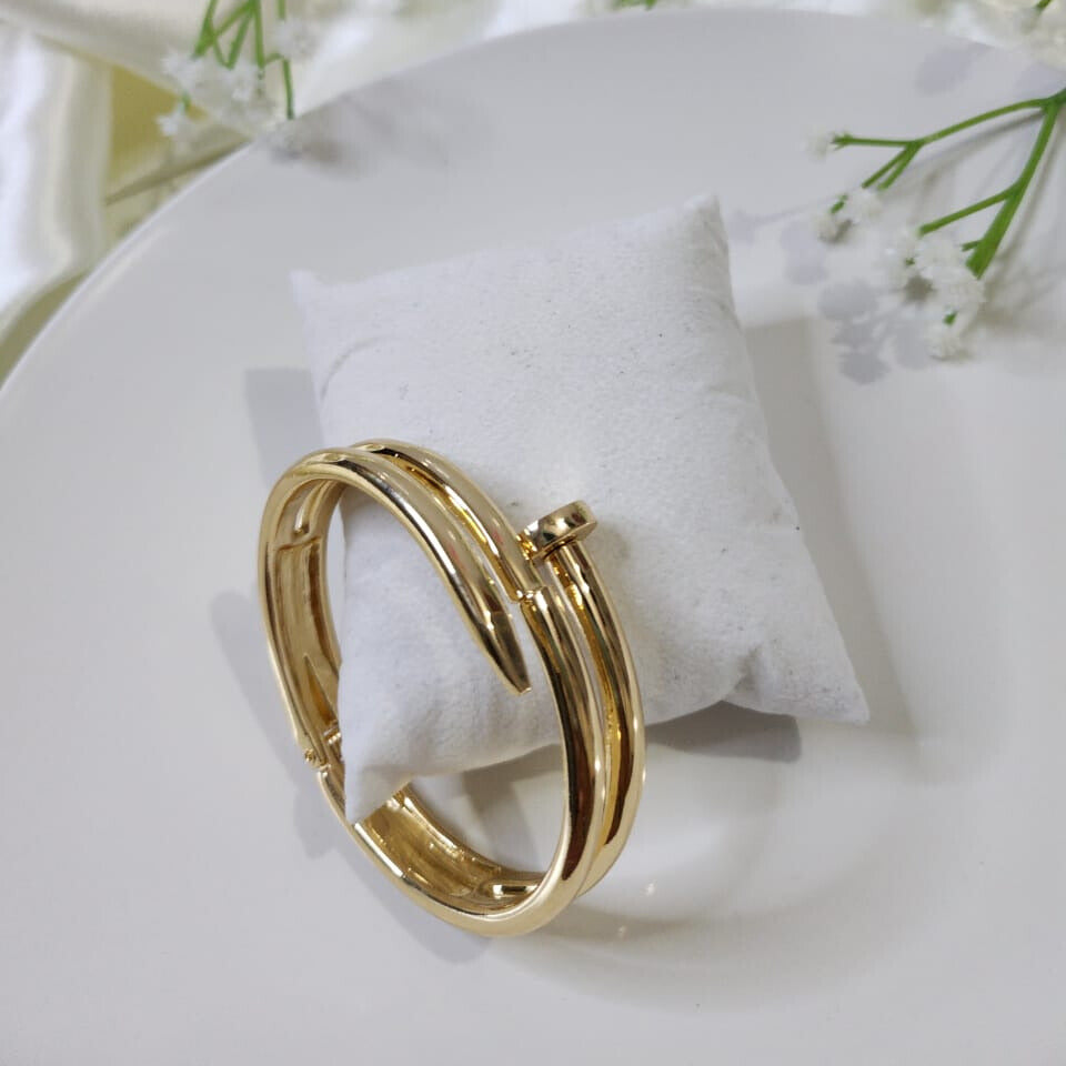 Gold Nail Cuff Bracelet