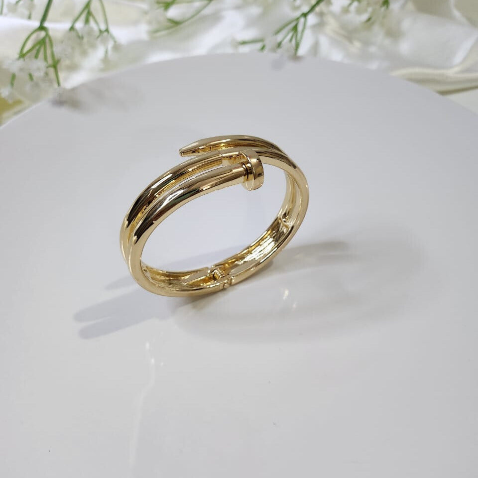 Gold Nail Cuff Bracelet