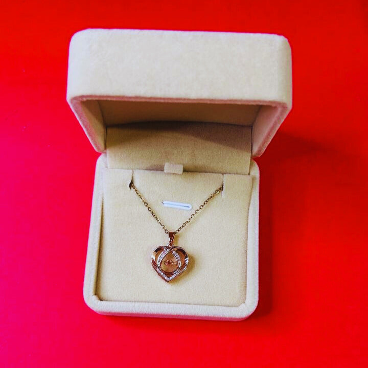 Eternal Heart Pendant Necklace with Jewellery Box