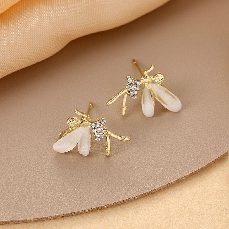 Fairy Wing Crystal Stud Earrings
