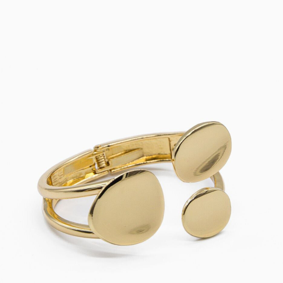 Dual Disc Gold Bracelet